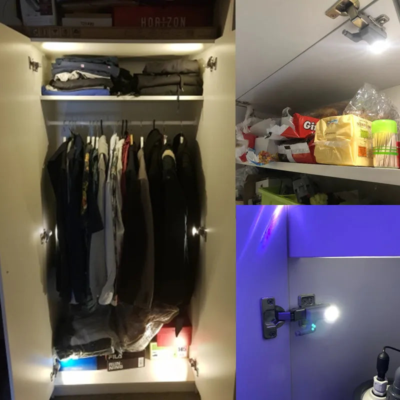 Luz LED Inteligente para Armários - Iluminação com Sensor de Movimento para Cozinha e Closet