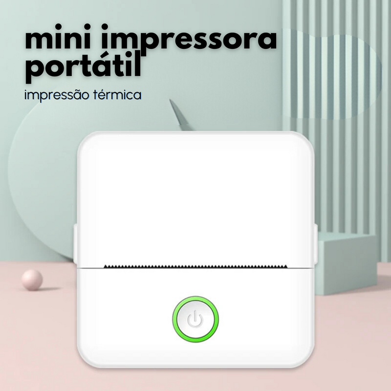 Mini Impressora Térmica HD - Imprime via Bluetooth sem Tinta